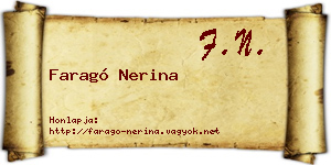 Faragó Nerina névjegykártya
