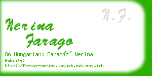 nerina farago business card